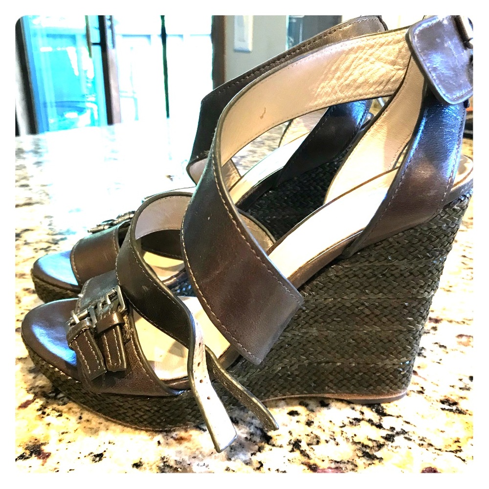 Kors Michael Kors Wedge Sandal SZ 6.5 Olive